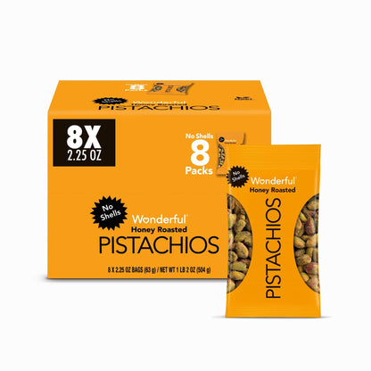 Wonderful Pistachios No Shells, 3 Flavors Mixed Variety Pack of 9 (0.75 Ounce), Roasted &amp; Salted Nuts (4), Chili (3), Honey (2), Protein Snacks, Gluten Free, Pantry Staples, Healthy Snacks Variety Pack for Adults, Stocking Stuffers - Collins Global Snack Store