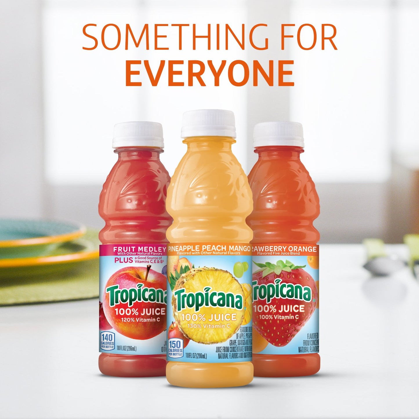 Tropicana 100% Juice 3-flavor Classic Variety Pack,10 Fl Oz (Pack of 24) - Collins Global Snack Store