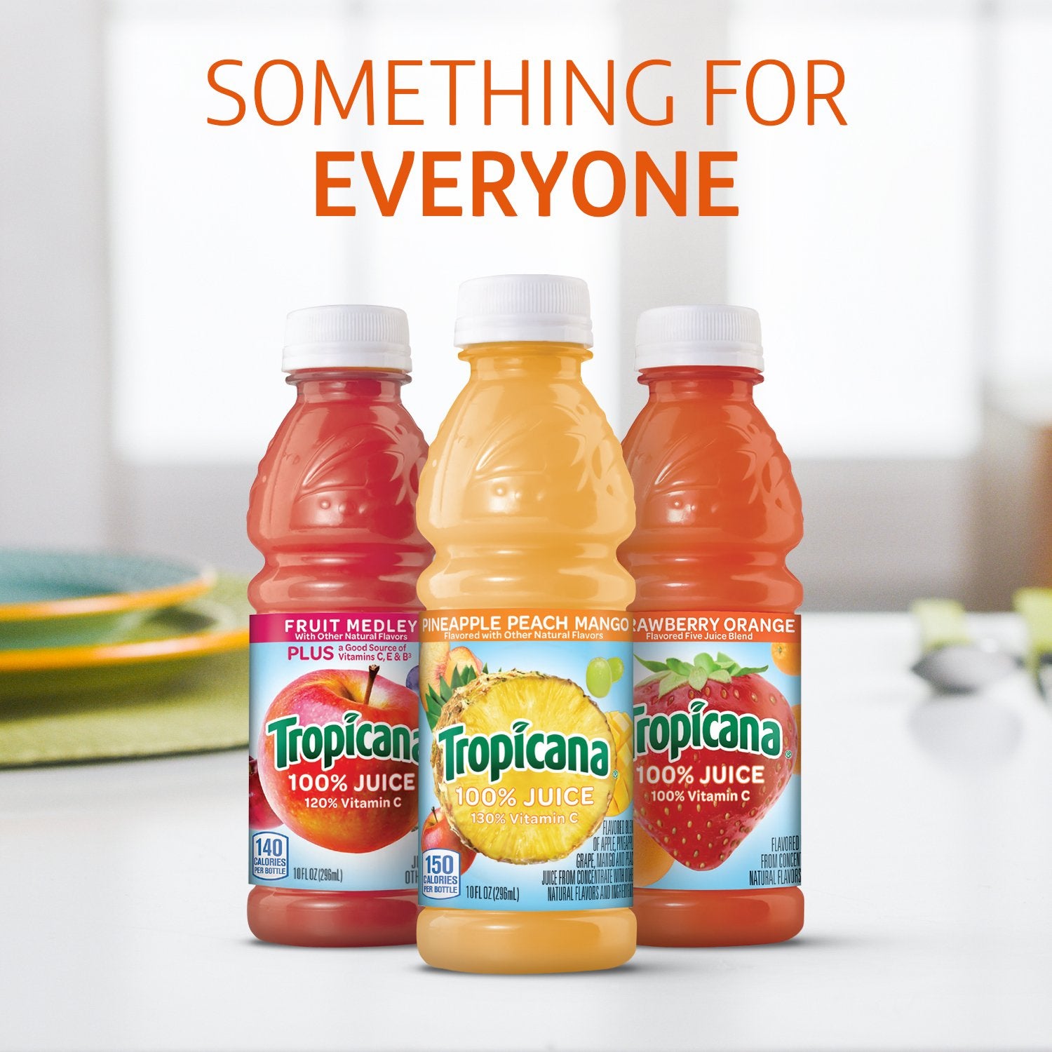 Tropicana 100% Juice 3-flavor Classic Variety Pack,10 Fl Oz (Pack of 24) - Collins Global Snack Store