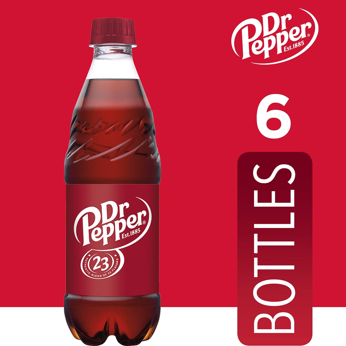 DR PEPPER - 16.9 OZ, 6 PK - Collins Global Snack Store
