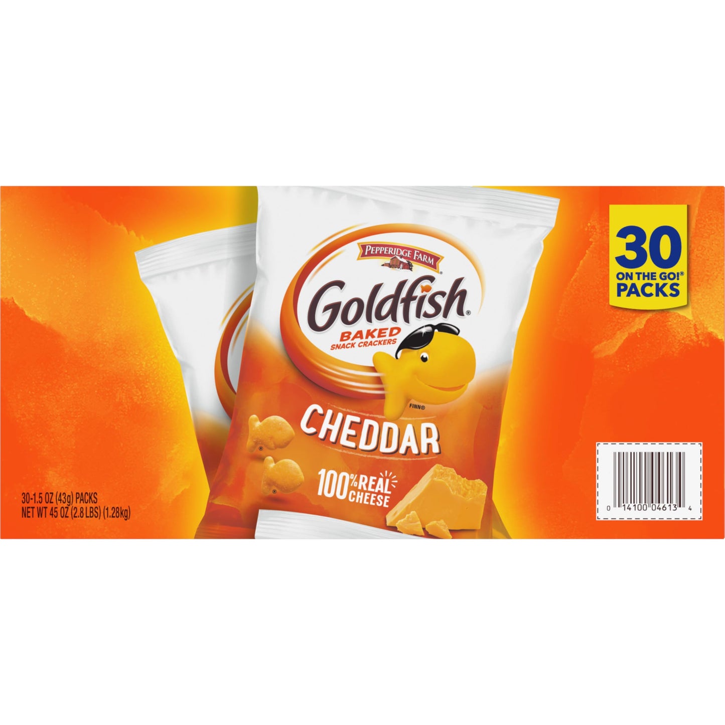 Goldfish Crackers Big Smiles Variety Pack with Cheddar, Colors, and Pretzels, Snack Packs, 30 Ct