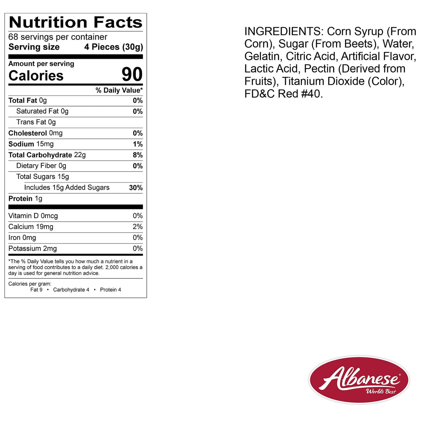 Albanese Confectionery Gummi Awesome Blossoms, 5 Pound Bag - Collins Global Snack Store