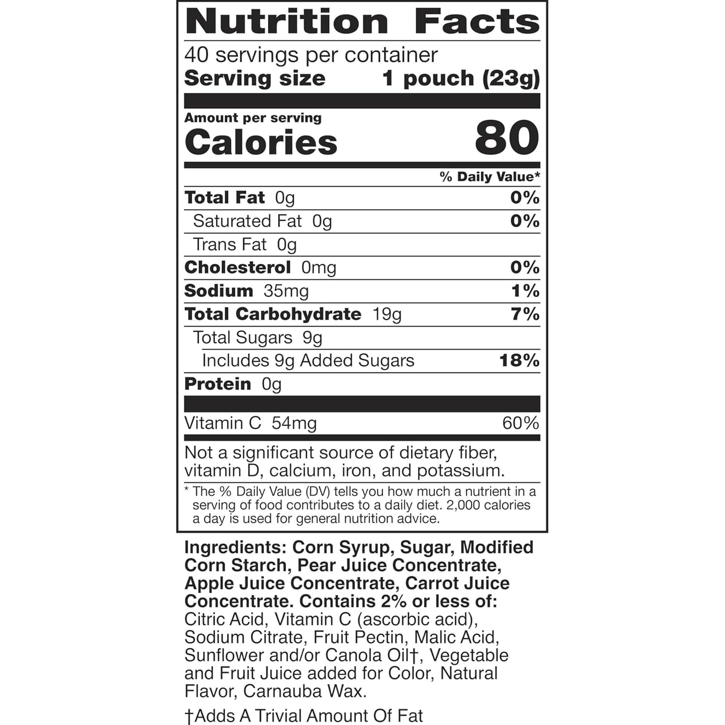 Mott's Fruit Flavored Snacks, Assorted Fruit, Gluten Free Snack, Family Pack, 40 Ct, 32 oz - Collins Global Snack Store