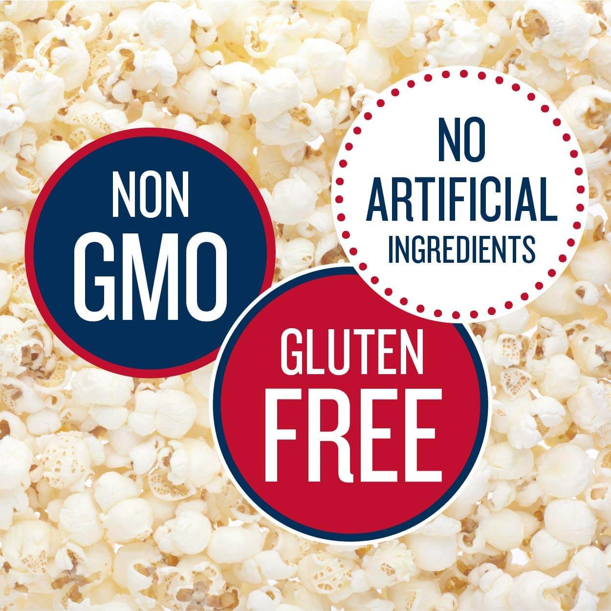 SkinnyPop Family Favorite Variety Pack featuring Non-GMO and Gluten-Free popcorn, with no artificial ingredients.