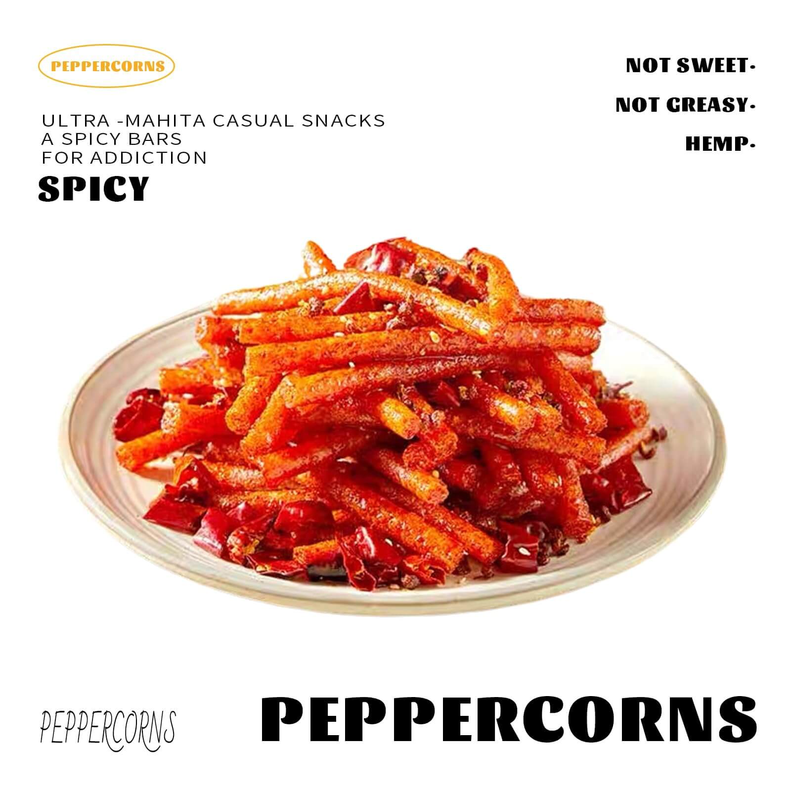 Spicy Strips - Spicy Gluten Latiao, Chinese Special Casual Snack Food, Made From Wheat/Chili/Spice, Low Sugar and Low Calories, Best Vegan, 78g (Pack of 2) - Collins Global Snack Store