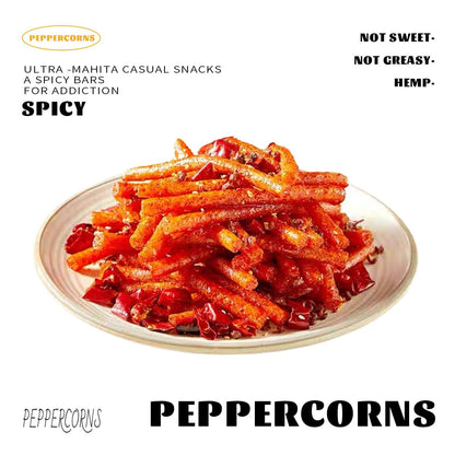 Chinese Spicy Latiao Gluten Strips served in a bowl, showcasing chewy, vibrant, and spicy red gluten strips. Viral TikTok Chinese Latiao