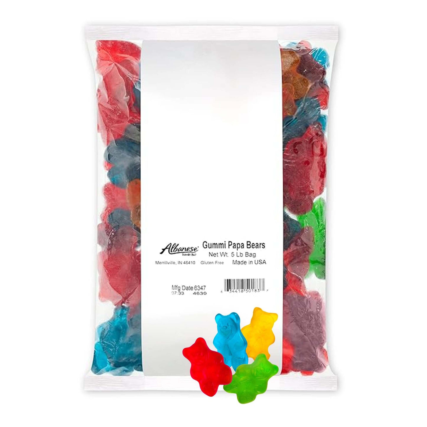 Albanese World's Best Gummi Rainforest Frogs, 5lbs of Candy - Collins Global Snack Store