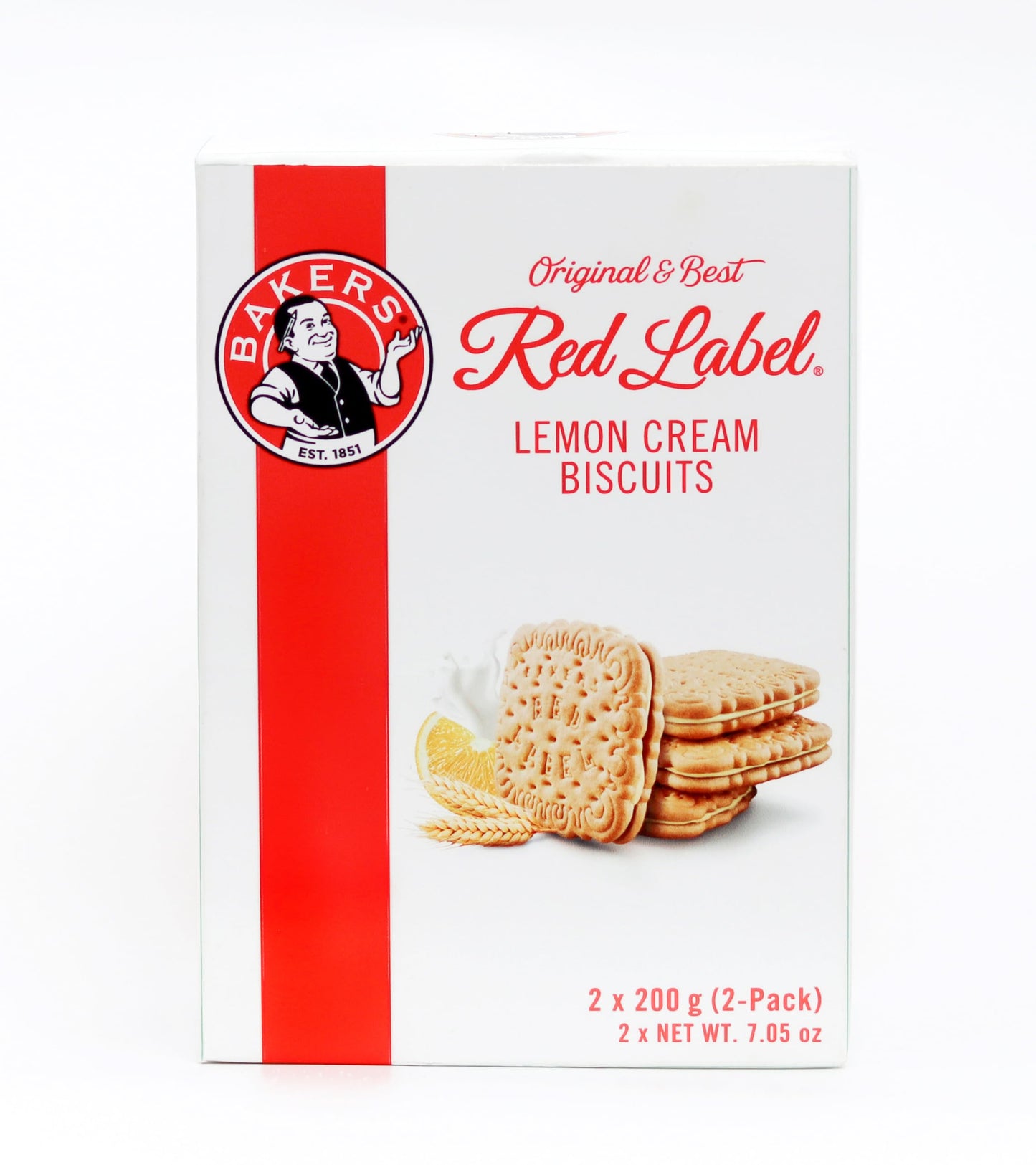 Bakers Red Label Lemon Creams Biscuits (200g) - Pack of 2 - Collins Global Snack Store