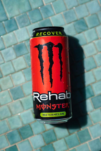 Monster Rehab Peach Tea + Energy, Energy Iced Tea, 15.5 Ounce (Pack of 24) - Collins Global Snack Store