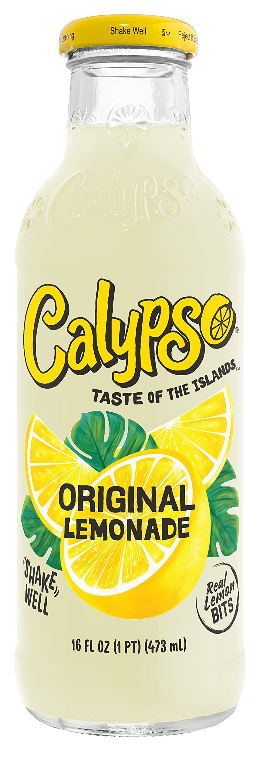 Calypso Lemonades | Made with Real Fruit and Natural Flavors | Original Lemonade, 16 Fl Oz (Pack of 12) - Collins Global Snack Store