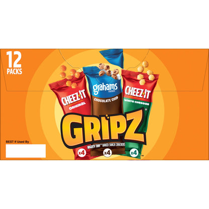 Cheez-It Cheese Crackers, Baked Snack Crackers, Lunch Snacks, Variety Pack, 12.1oz Box (12 Packs) - Collins Global Snack Store
