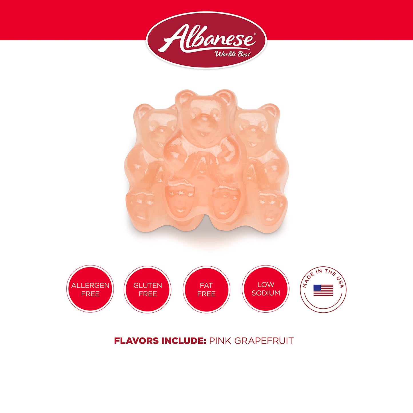 Albanese World's Best 12 Flavor Gummi Bears | 5lbs of Candy | 12 Unique Flavors, Gluten Free, Fat Free, Soft and Chewy Gummy | Cherry, Blue Raspberry, Mango and More | Great Snack for Travel and Kids - Collins Global Snack Store