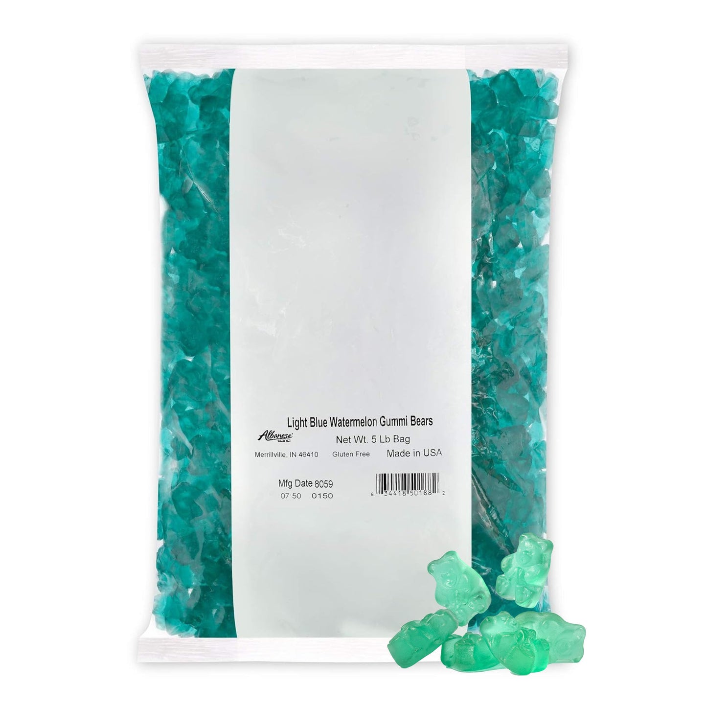 Albanese World's Best 12 Flavor Gummi Bears | 5lbs of Candy | 12 Unique Flavors, Gluten Free, Fat Free, Soft and Chewy Gummy | Cherry, Blue Raspberry, Mango and More | Great Snack for Travel and Kids - Collins Global Snack Store