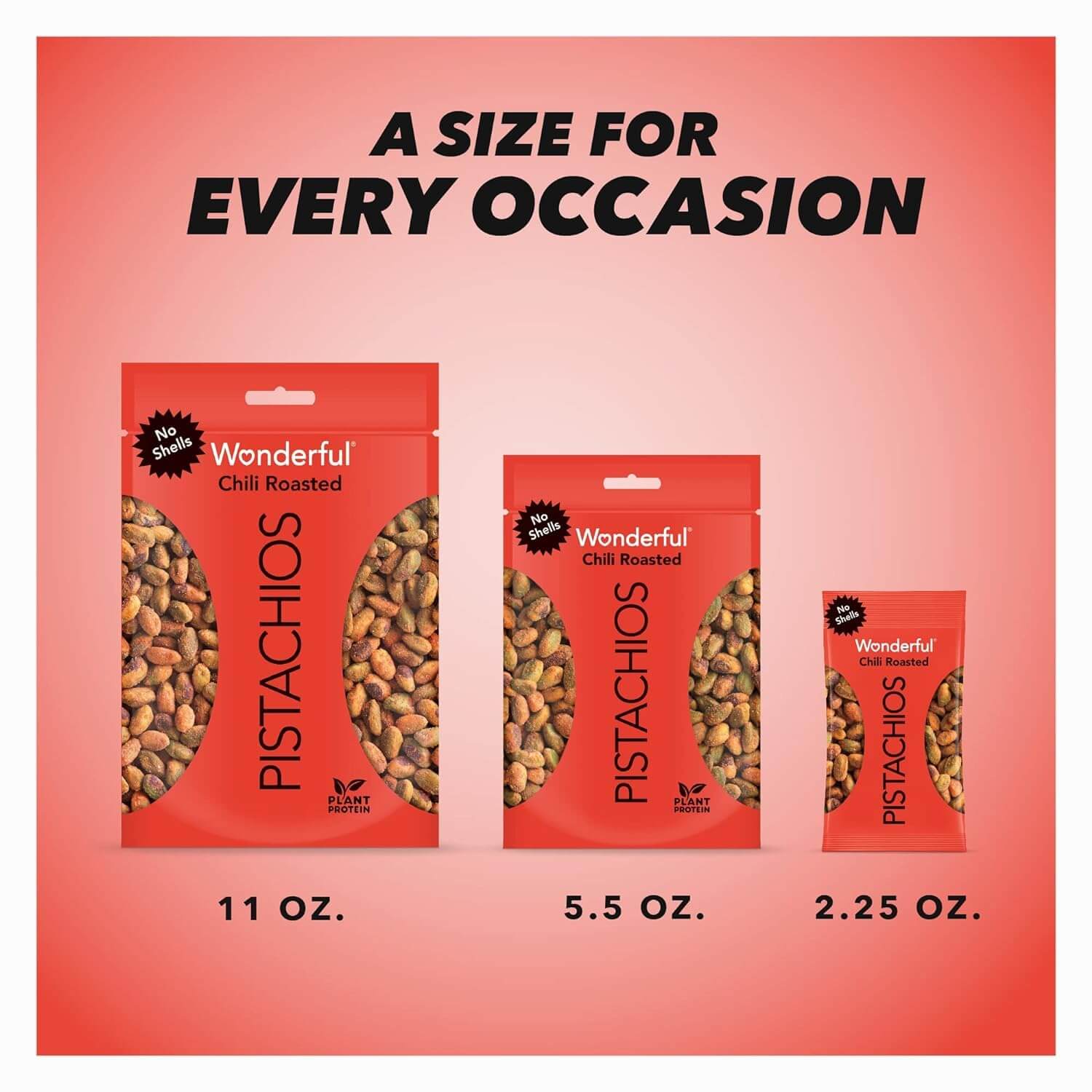 Wonderful Pistachios No Shells, 3 Flavors Mixed Variety Pack of 9 (0.75 Ounce), Roasted & Salted Nuts (4), Chili (3), Honey (2), Protein Snacks, Gluten Free, Pantry Staples, Healthy Snacks Variety Pack for Adults, Stocking Stuffers - Collins Global Snack Store