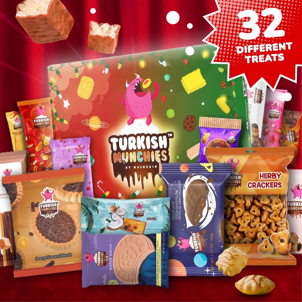 Maxi International Snack Box | Unique Snack Food Gifts Included | Celebration Theme | Candies from Around the World | 21 Full-Size + 1 Bonus Snacks - Collins Global Snack Store