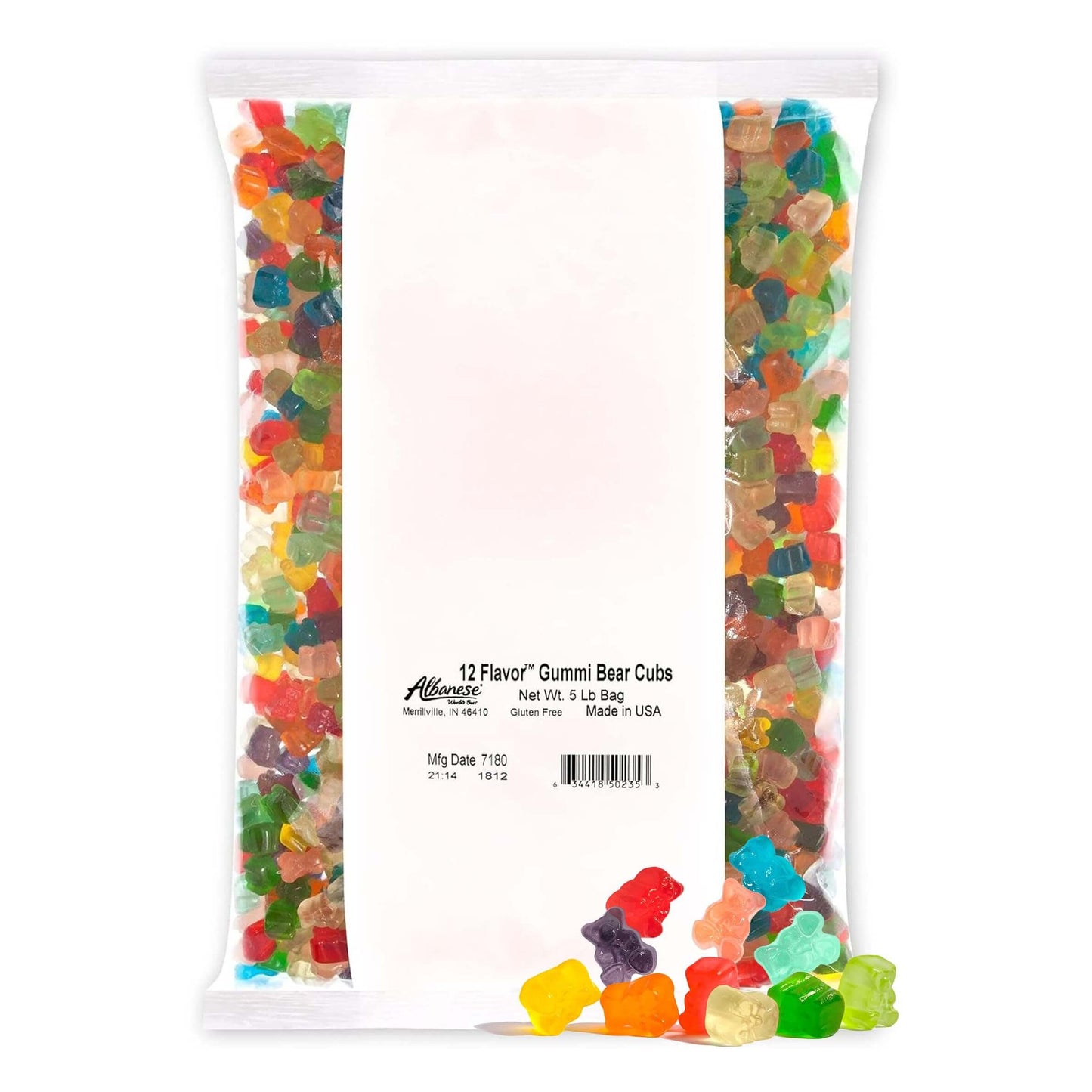 Albanese World's Best Gummi Rainforest Frogs, 5lbs of Candy - Collins Global Snack Store