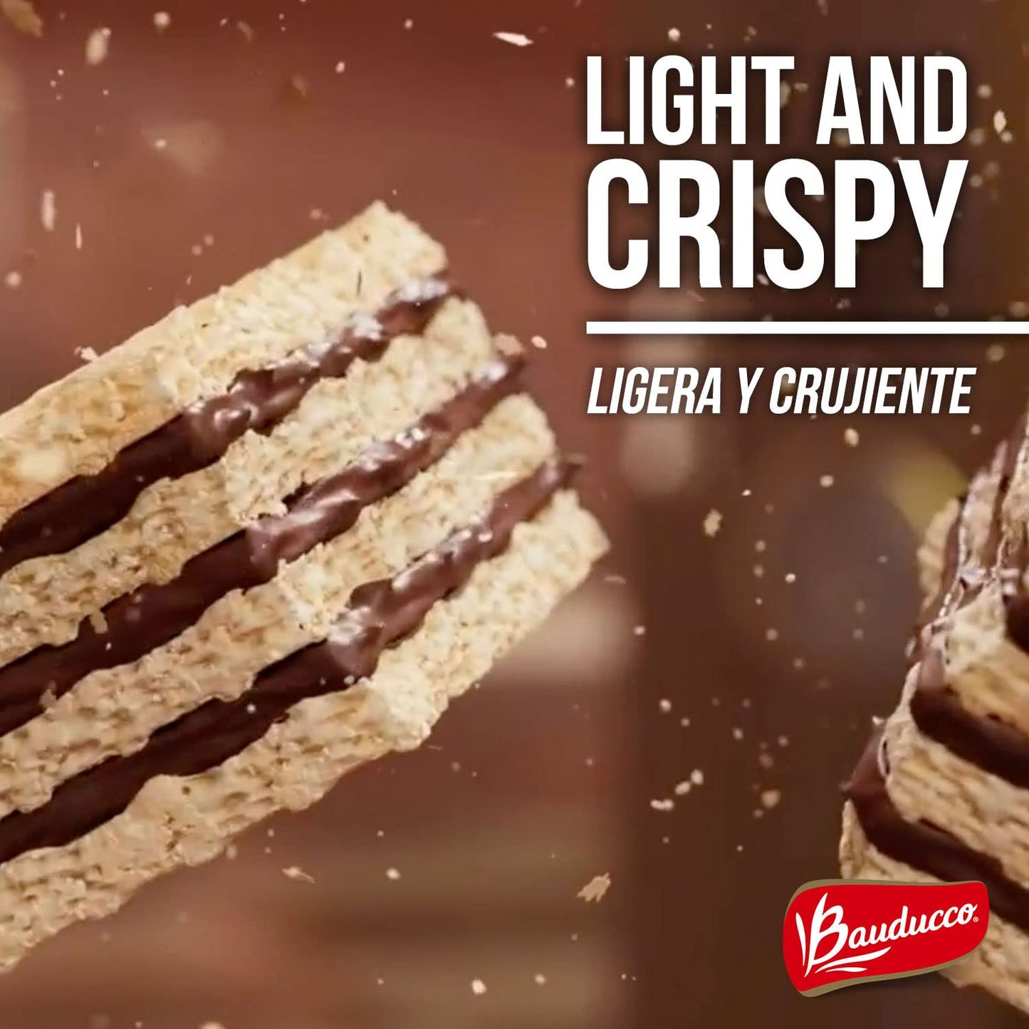 Bauducco Chocolate & Vanilla Wafer Cookies - Convenient Single Serve Wafer Cookies With 3 Layers of Cream - Delicious Sweet Snack on the go or Dessert 28.2oz (Pack of 20) - Collins Global Snack Store