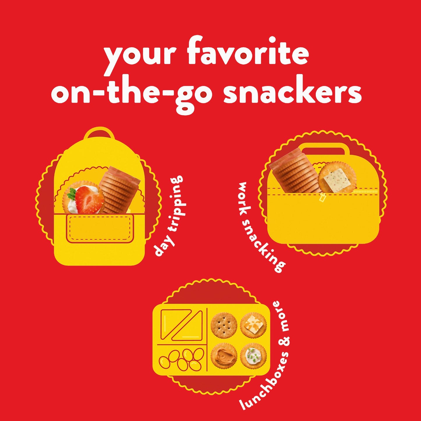 RITZ Fresh Stacks Original Crackers, Party Size, Travel Snacks, 23.7 oz (16 Multi Snack Packs)