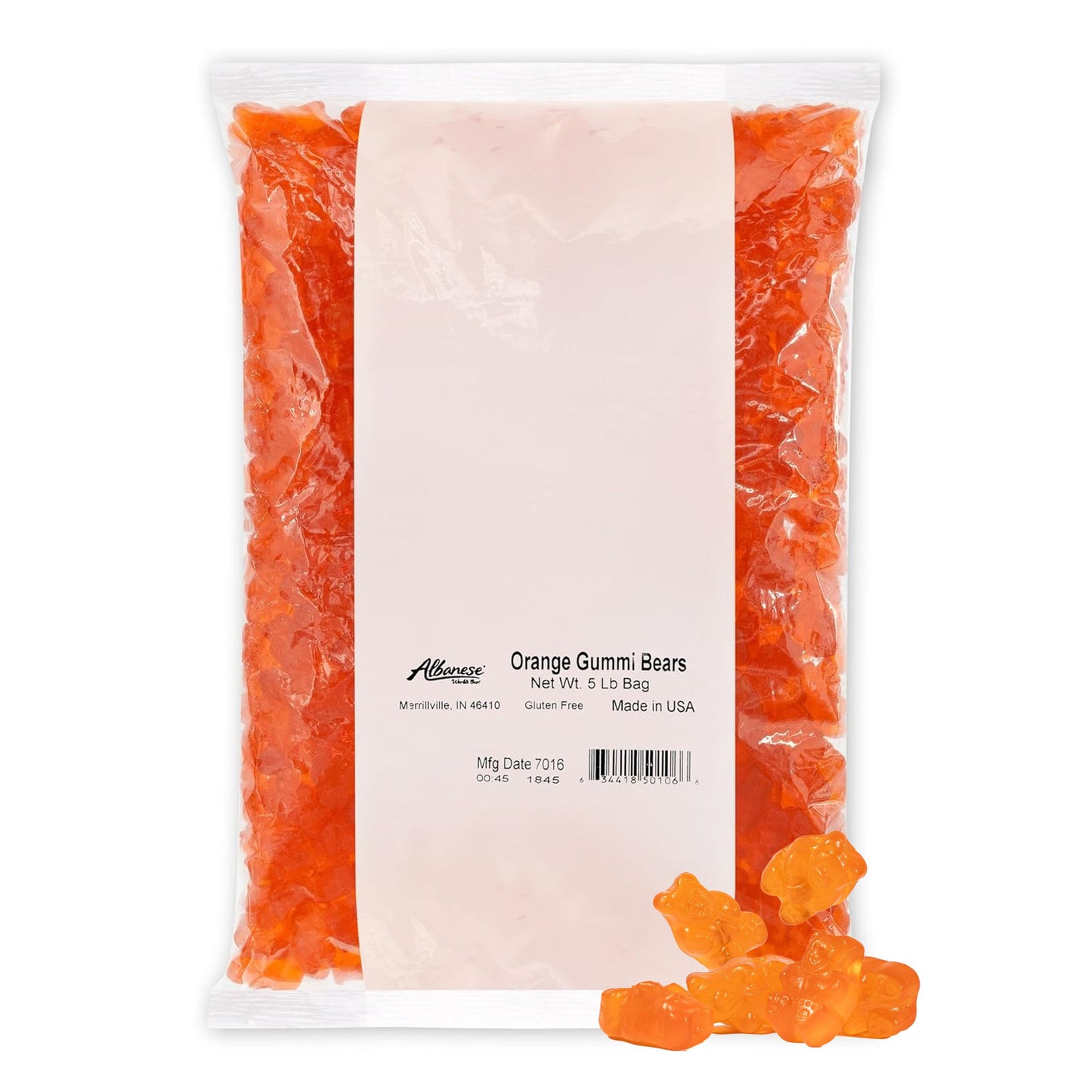 Albanese World's Best 12 Flavor Gummi Bears | 5lbs of Candy | 12 Unique Flavors, Gluten Free, Fat Free, Soft and Chewy Gummy | Cherry, Blue Raspberry, Mango and More | Great Snack for Travel and Kids - Collins Global Snack Store