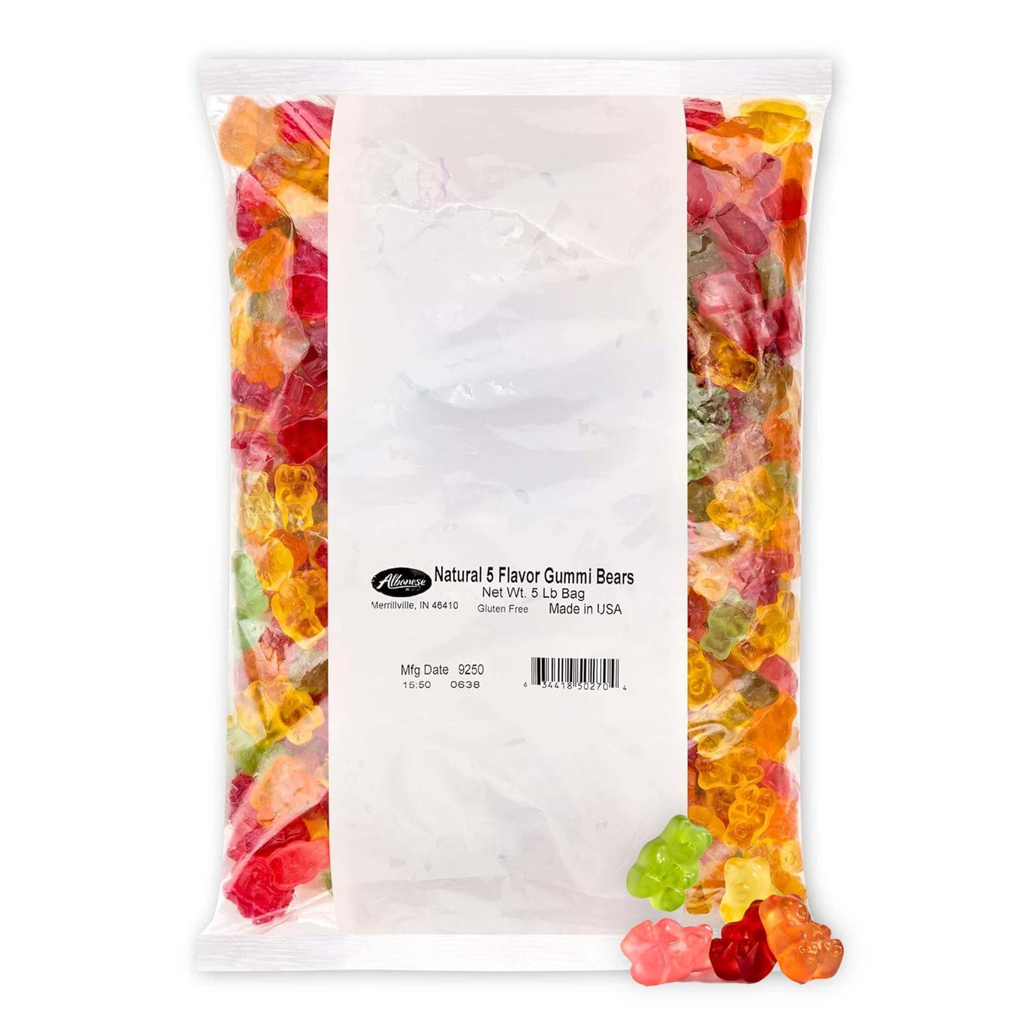 Albanese World's Best Gummi Rainforest Frogs, 5lbs of Candy - Collins Global Snack Store