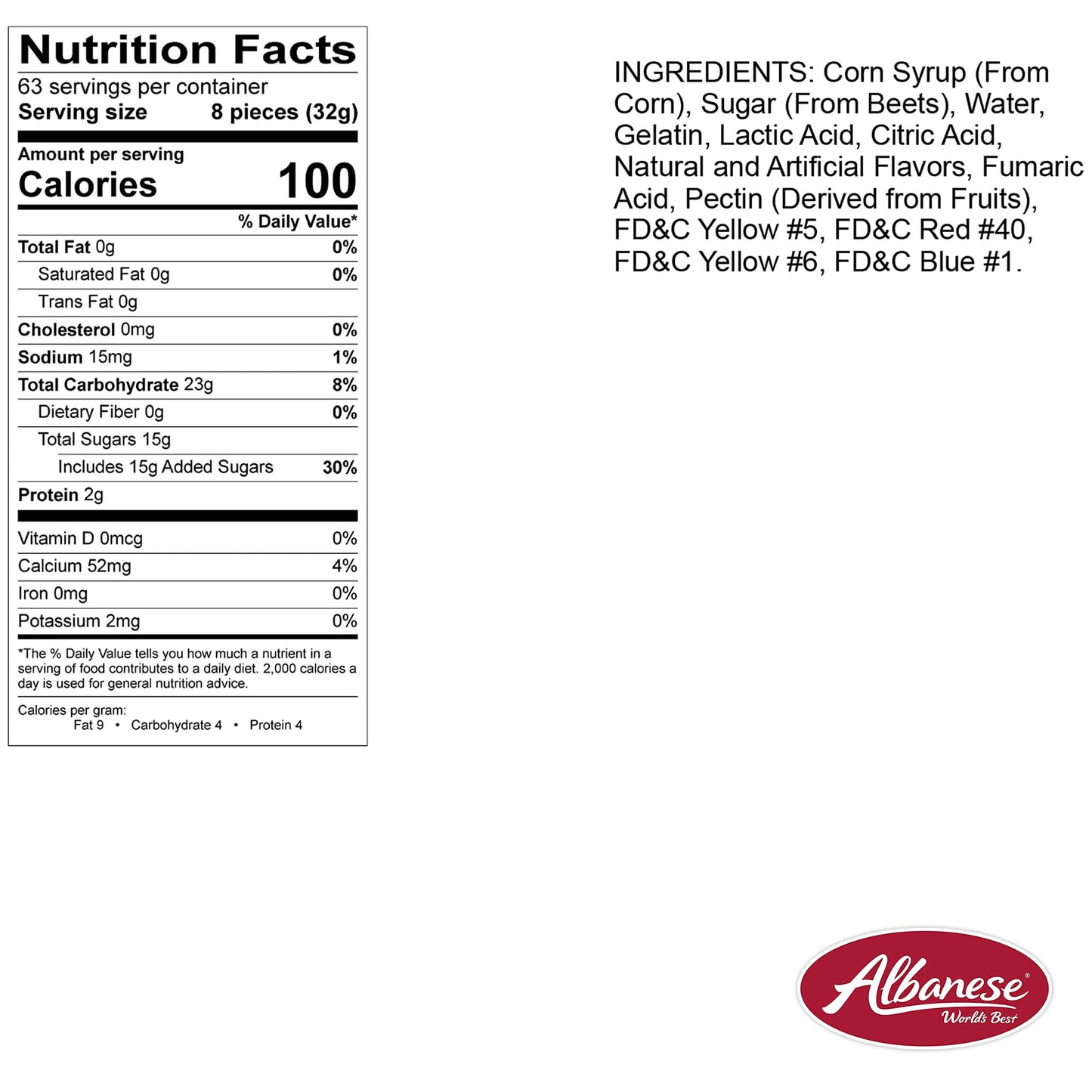 Albanese Confectionery Gummi Awesome Blossoms, 5 Pound Bag - Collins Global Snack Store