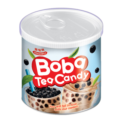 Dragonfly Boba Tea Hard Candy with Fresh Milk and Green Tea Flavor, 7.04 oz, 50 pieces