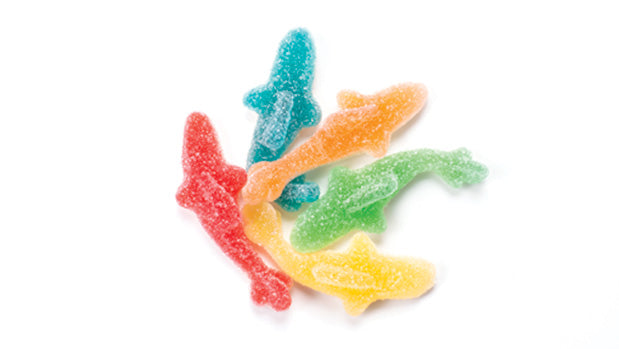 Assorted Gummy Sharks Candy (Light Sour)  - 26.5 LB Box - Premium Candies & Gummies-0
