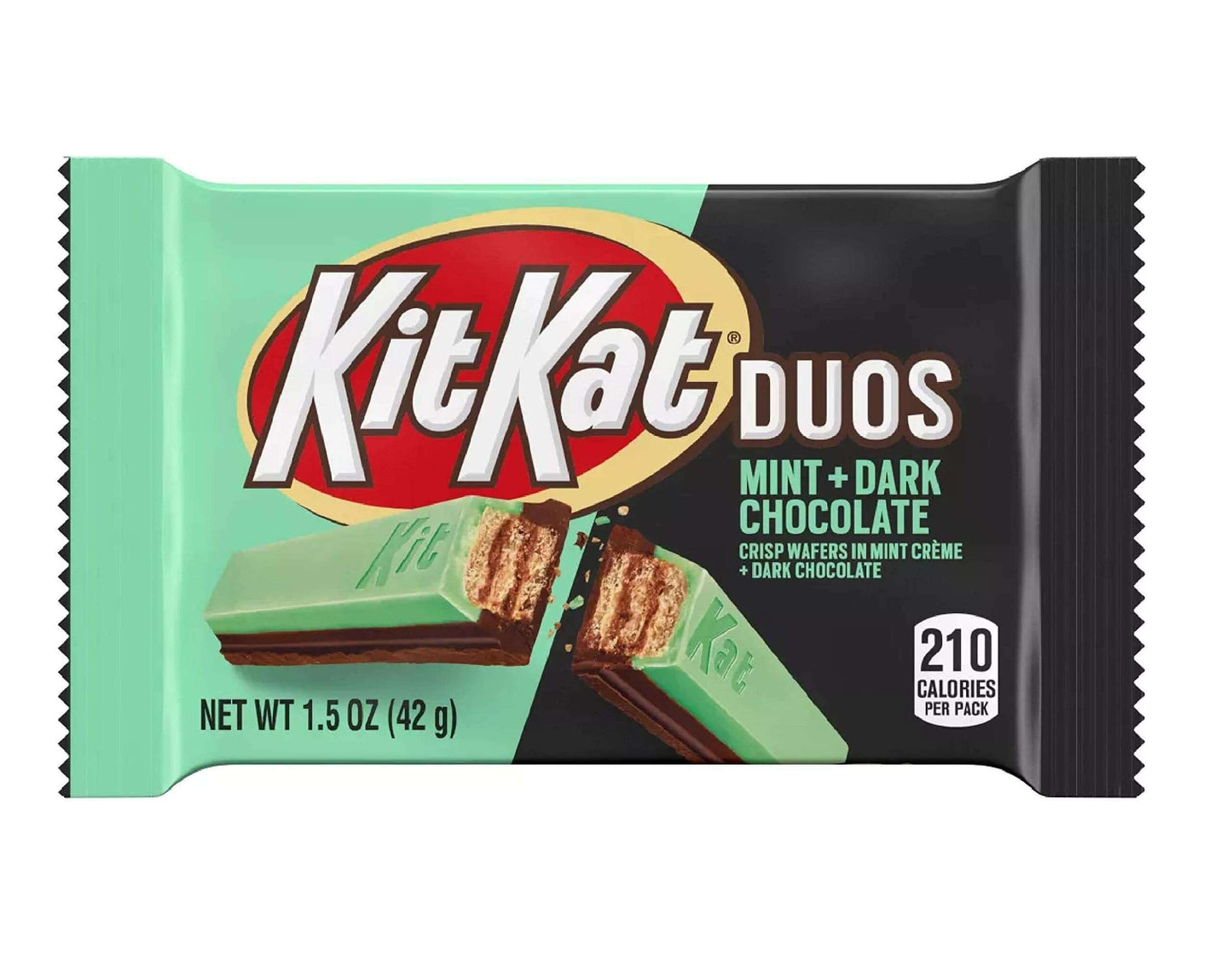 Hershey's KitKat 6 Bars Variety Assortment Mix Bundle Pack Chocolate Candy Singles - Milk - Dark- Mint - Mocha - Strawberry - Blueberry Muffin, 1.5 ounces - Collins Global Snack Store