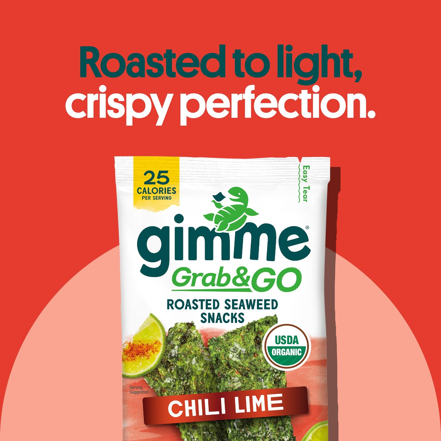 Gimme Organic Roasted Seaweed Snacks - Sea Salt & Avocado Oil (5-Pack)