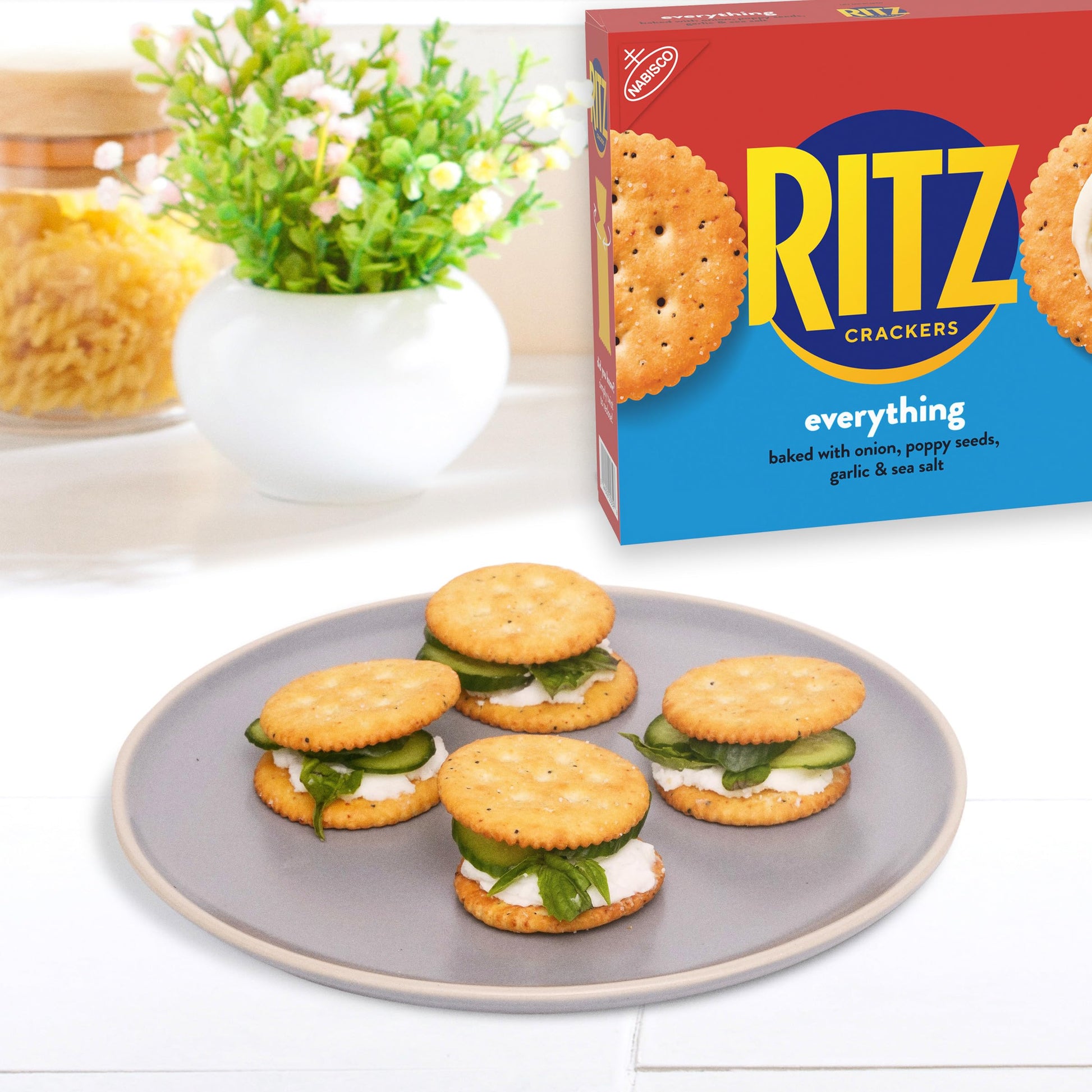 RITZ Fresh Stacks Original Crackers, Party Size, Travel Snacks, 23.7 oz (16 Multi Snack Packs) - Collins Global Snack Store