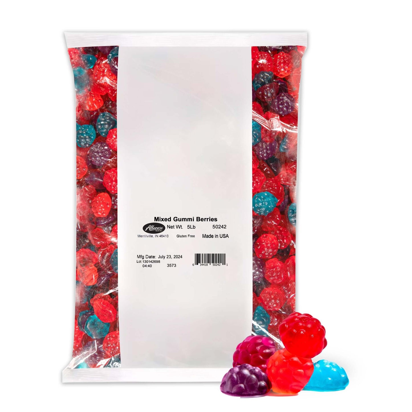 Albanese World's Best Gummi Rainforest Frogs, 5lbs of Candy - Collins Global Snack Store
