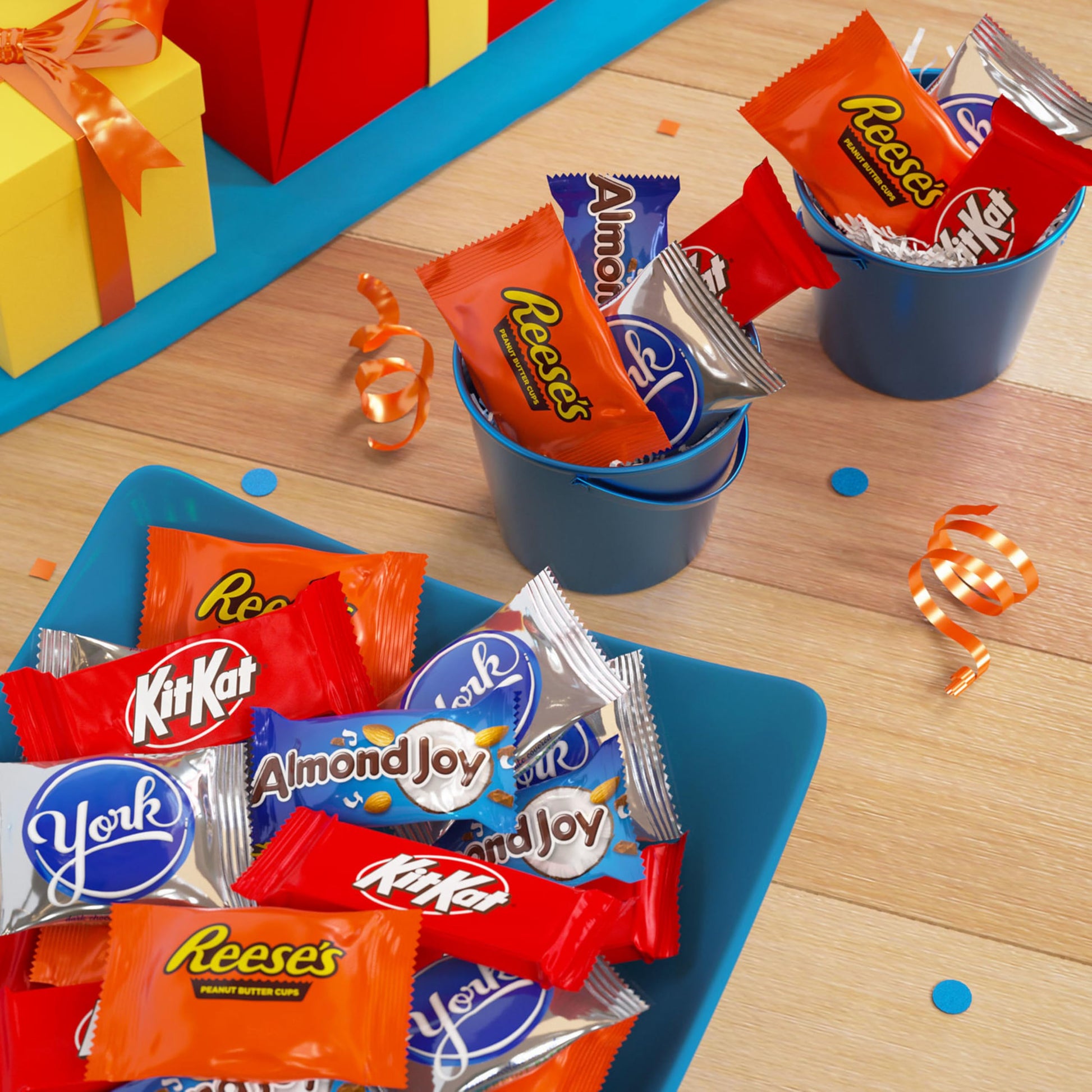 HERSHEY'S Assorted Chocolate Flavored Candy Party Pack, Halloween Candy, 30.22 oz - Collins Global Snack Store