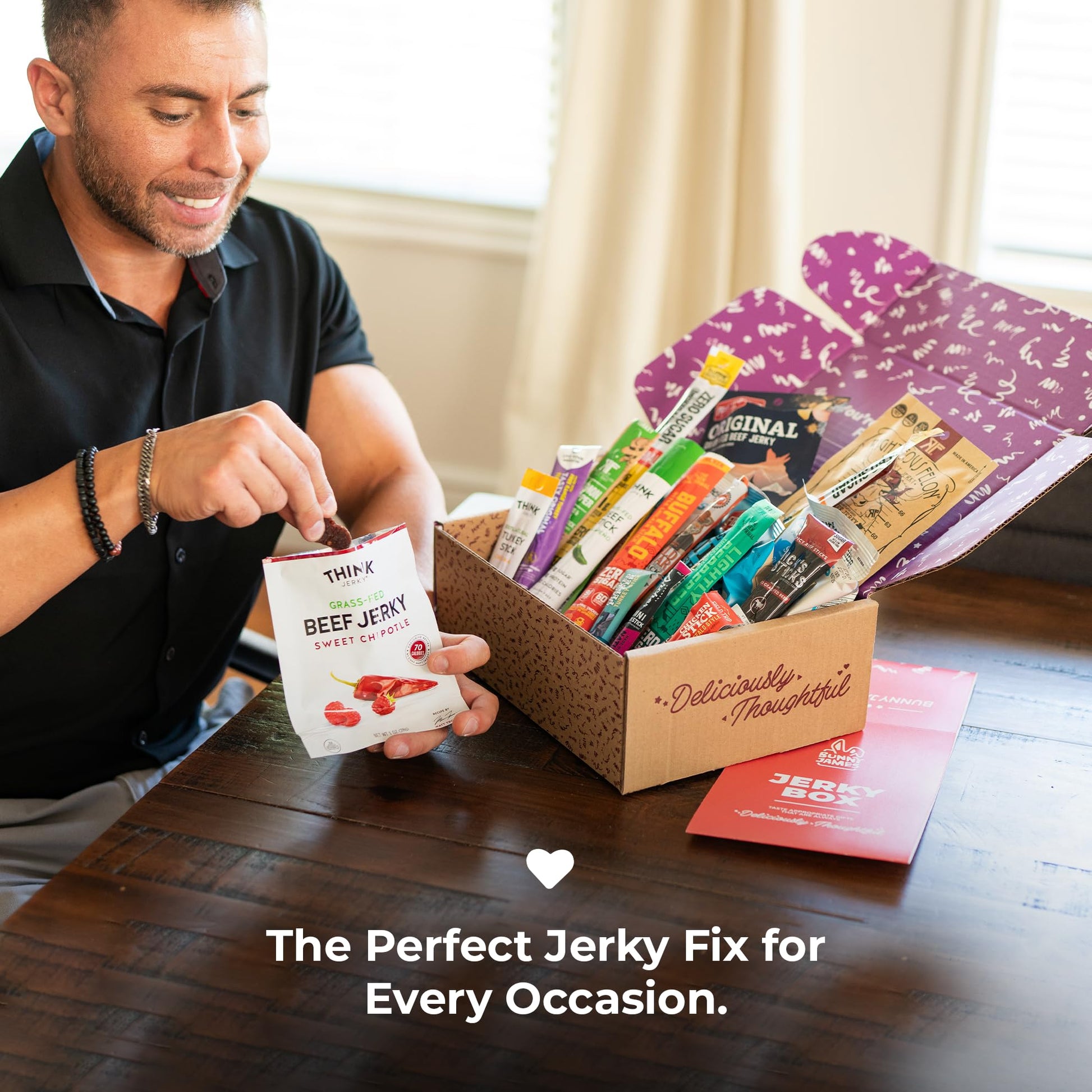 Beef Jerky Gift Basket For Men - Exotic Jerky Variety Pack, Delicious Protein-Packed Snack Box for Dad, Husband - Birthday, Holiday Food Treats for Adults - Unique Food Gifts for Men Who Want Nothing - Collins Global Snack Store