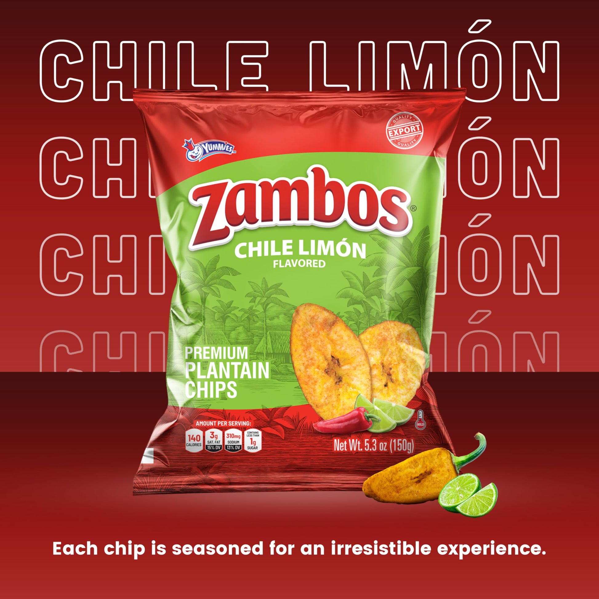 Zambos Plantain Chips Chile Limon (Pack of 1) - Collins Global Snack Store