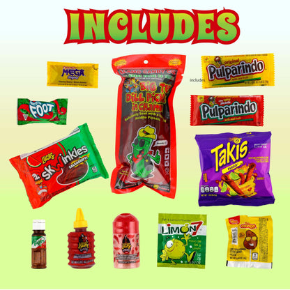 Chamoy Pickle Kit, Mexican Candy Mix Ready to make the Famous TikTok Trend, Includes Original Alamo Dill Pickle, Baby Lucas, Lucas Gusano, Skwinkles Salsaghetti &amp; Pulparindo by LookOn - Collins Global Snack Store