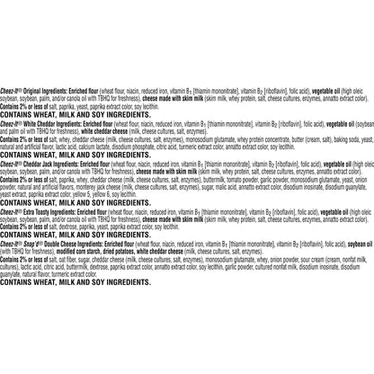 Cheez-It Cheese Crackers, Baked Snack Crackers, Lunch Snacks, Variety Pack, 12.1oz Box (12 Packs) - Collins Global Snack Store