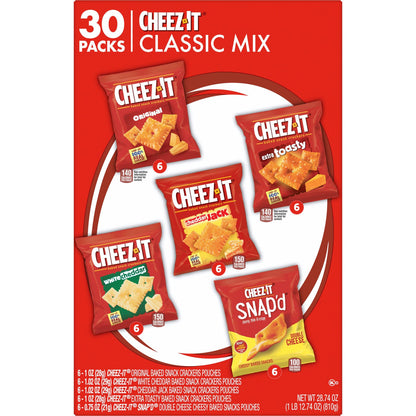 Cheez-It Cheese Crackers, Baked Snack Crackers, Lunch Snacks, Variety Pack, 12.1oz Box (12 Packs) - Collins Global Snack Store