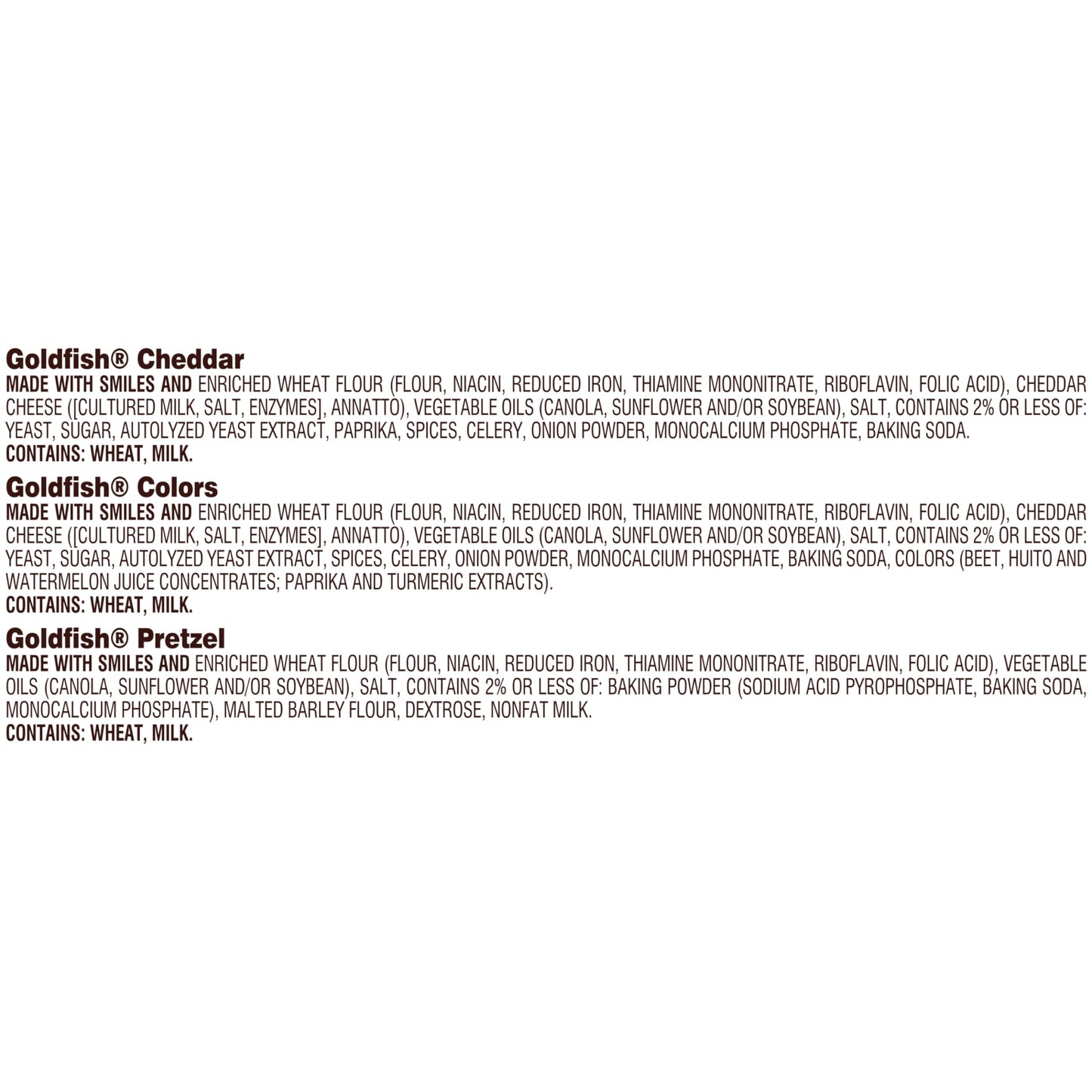 Goldfish Crackers Big Smiles Variety Pack with Cheddar, Colors, and Pretzels, Snack Packs, 30 Ct - Collins Global Snack Store