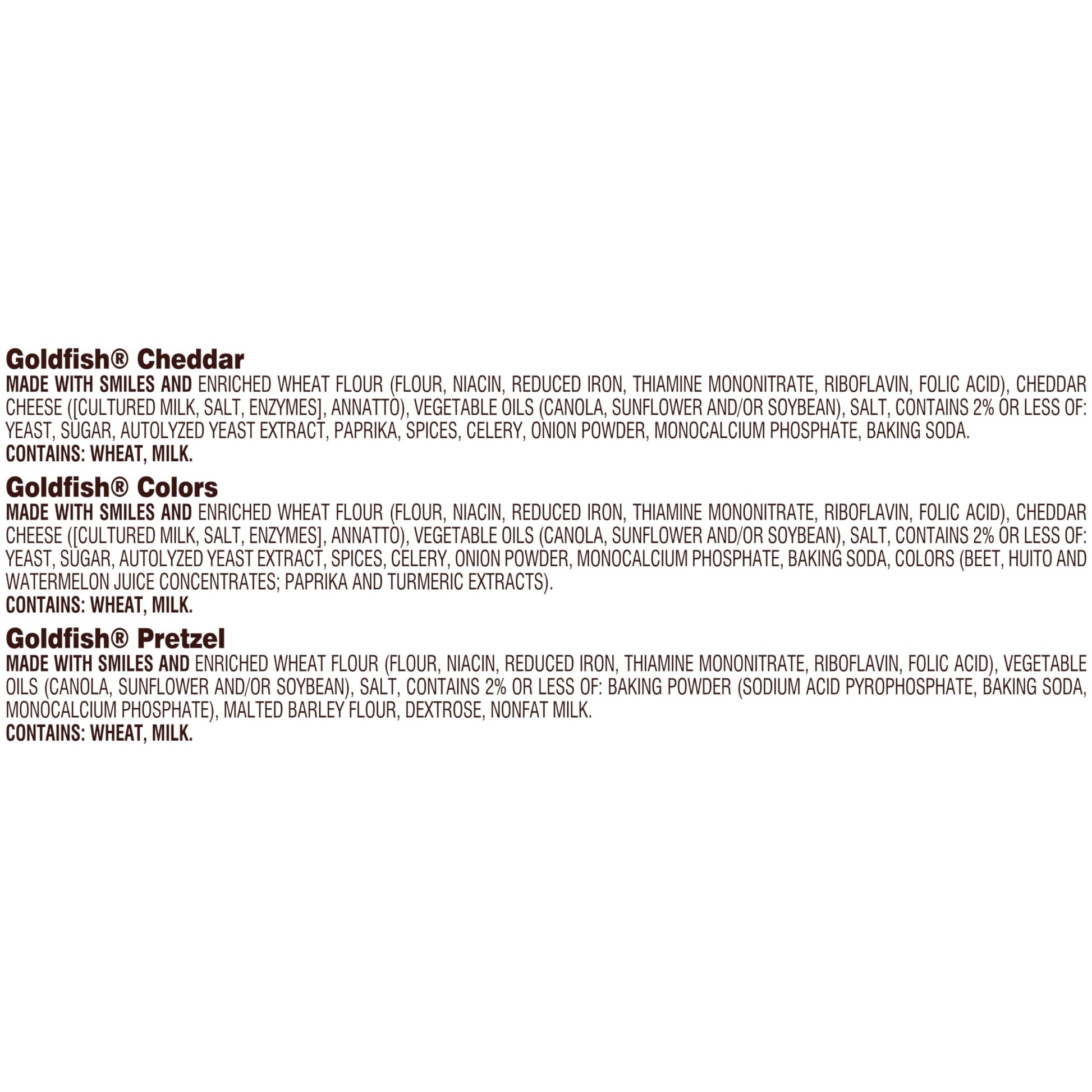 Goldfish Crackers Big Smiles Variety Pack with Cheddar, Colors, and Pretzels, Snack Packs, 30 Ct - Collins Global Snack Store