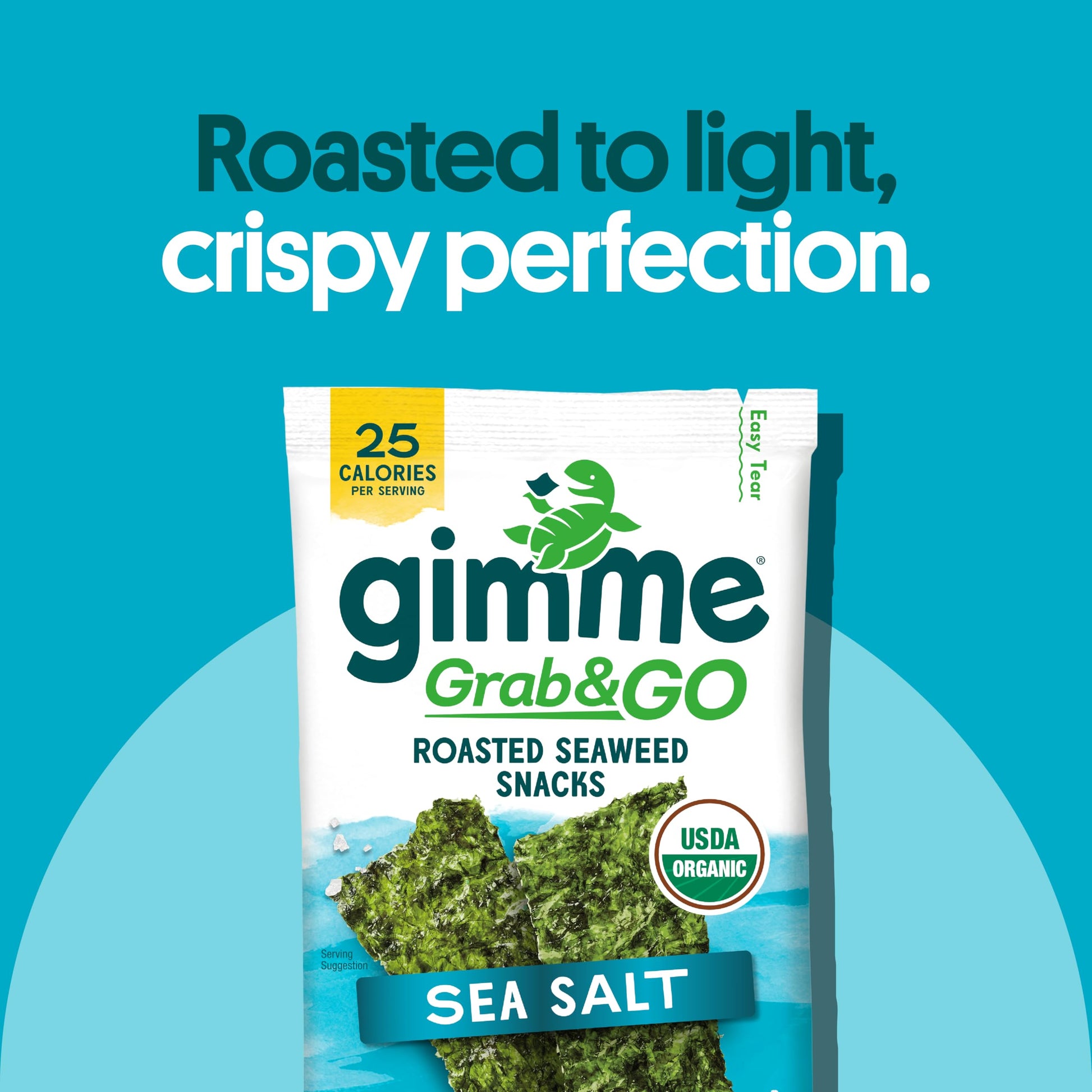 Gimme Seaweed Grab & Go Organic Premium Roasted Seaweed Snacks, Sea Salt & Avocado Oil, 5 Count Trayless, Keto, Vegan, Gluten-Free, Source of Omega3s, Healthy On-The-Go Snack for Kids & Adults - Collins Global Snack Store