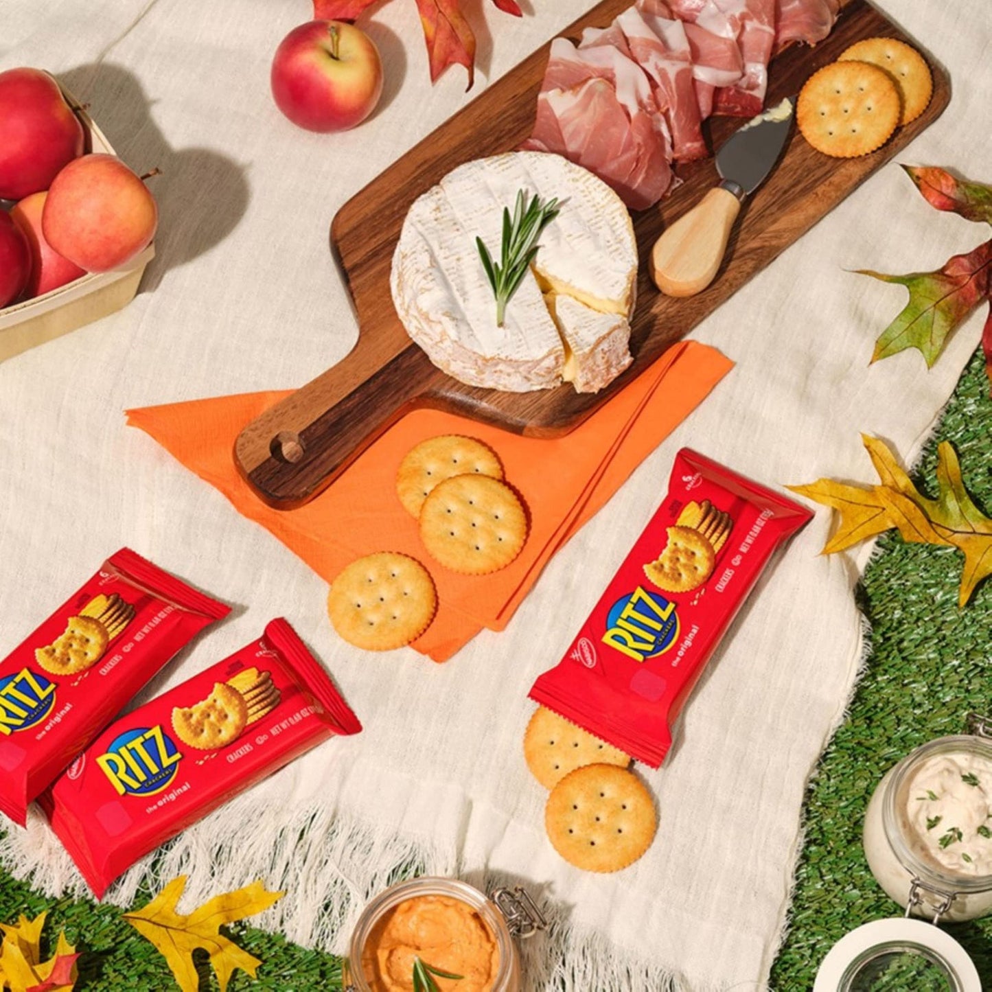 RITZ Fresh Stacks Original Crackers, Party Size, Travel Snacks, 23.7 oz (16 Multi Snack Packs)