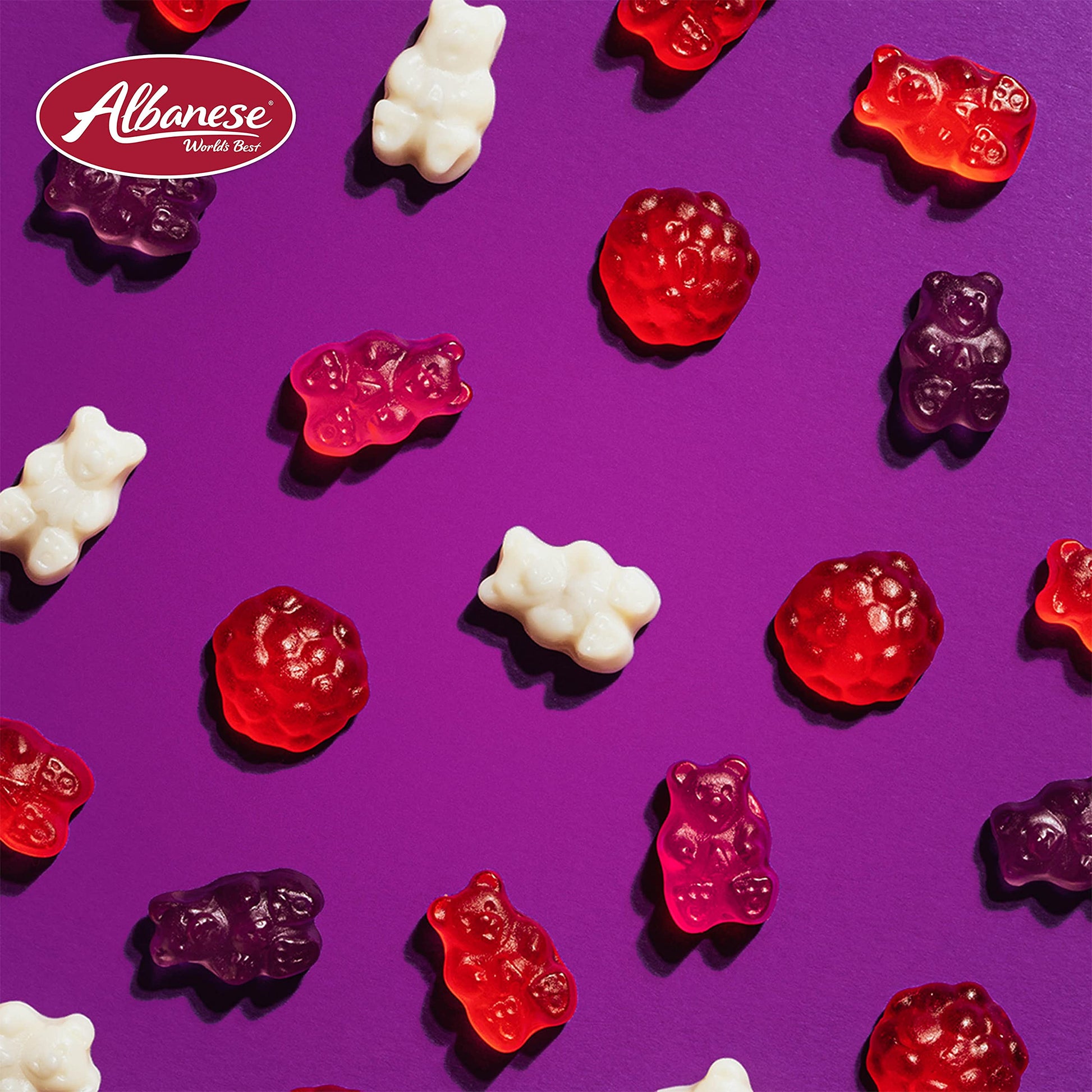 Albanese World's Best 12 Flavor Gummi Bears | 5lbs of Candy | 12 Unique Flavors, Gluten Free, Fat Free, Soft and Chewy Gummy | Cherry, Blue Raspberry, Mango and More | Great Snack for Travel and Kids - Collins Global Snack Store