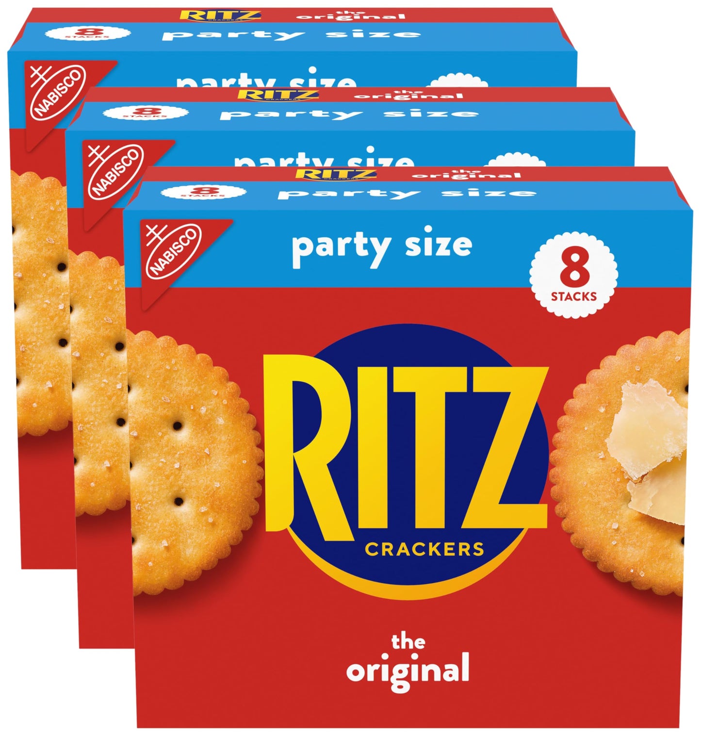 RITZ Fresh Stacks Original Crackers, Party Size, Travel Snacks, 23.7 oz (16 Multi Snack Packs)
