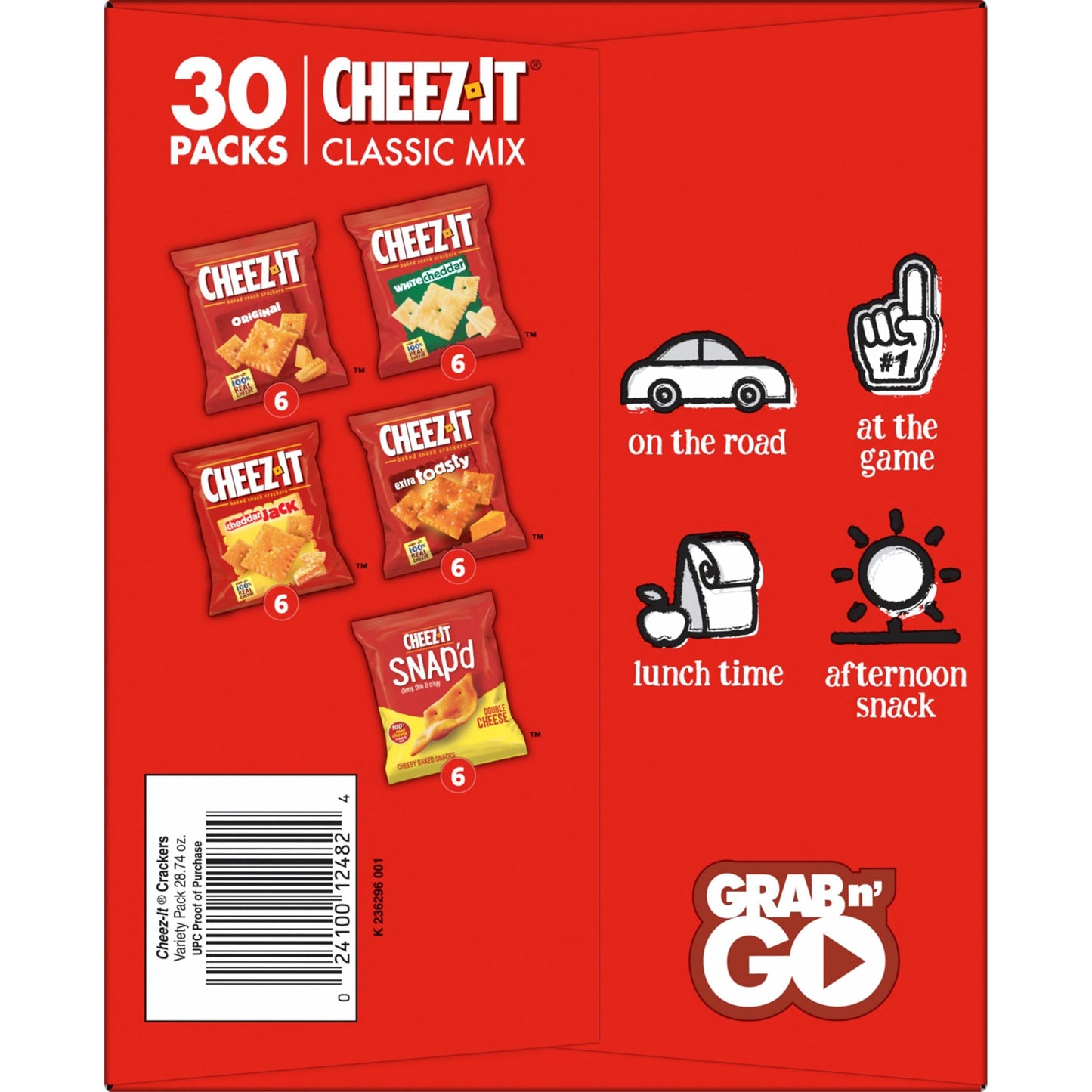 Cheez-It Cheese Crackers, Baked Snack Crackers, Lunch Snacks, Variety Pack, 12.1oz Box (12 Packs) - Collins Global Snack Store