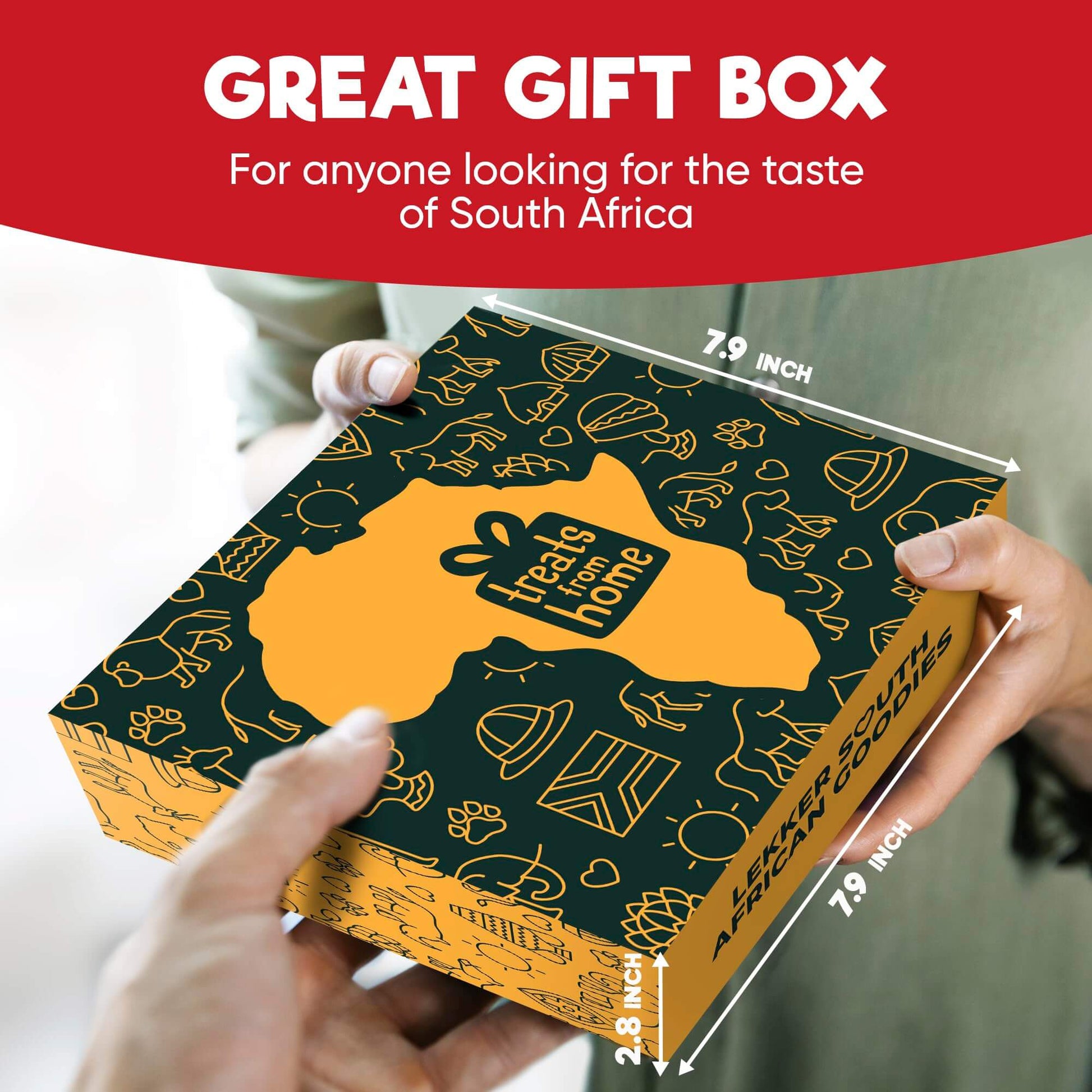 Treats from Home South African Snacks Food Box | Authentic African Candies, Chocolate Bars, & Treats | Perfect Christmas Gifts Includes Ouma Rusks, Smarties, & More | Best South African Products Care Package for Gifting & Sharing - 36 Units - Collins Global Snack Store