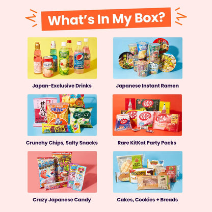 Viral TikTok TokyoTreat Premium snack box contents including exclusive drinks, ramen, chips, and candy.