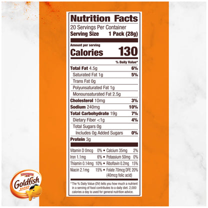Goldfish Crackers Big Smiles Variety Pack with Cheddar, Colors, and Pretzels, Snack Packs, 30 Ct - Collins Global Snack Store
