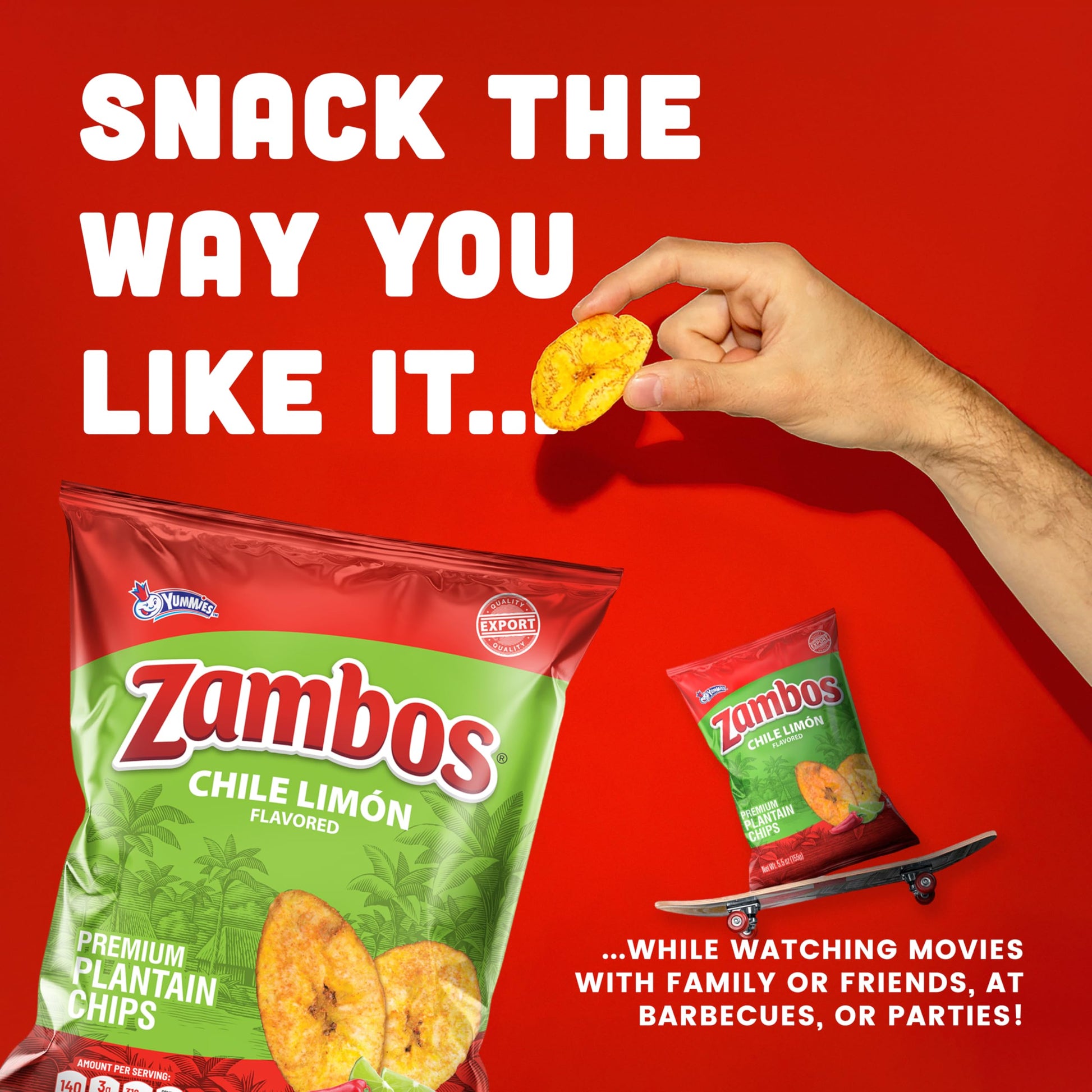 Zambos Plantain Chips Chile Limon (Pack of 1) - Collins Global Snack Store