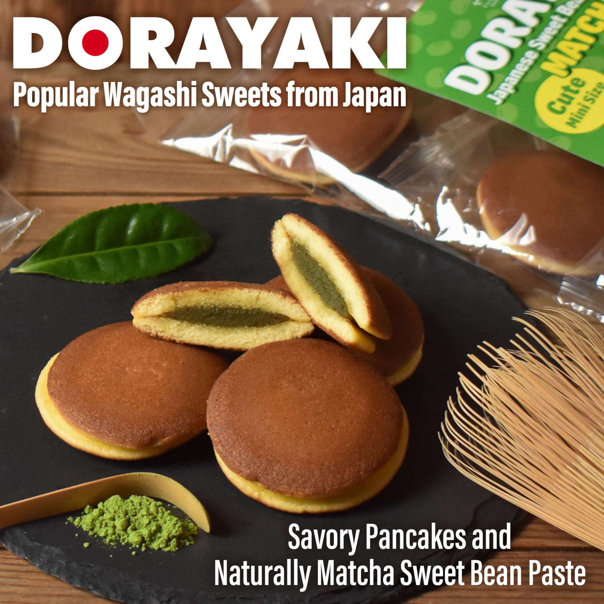 YAMASAN KYOTO UJI Dorayaki Japanese Red Bean Pancake, Traditional Japanese Wagashi Sweets, Cute Mini Size, Individually Wrapped, No Coloring, Made in Japan 184g/6.49oz - Collins Global Snack Store