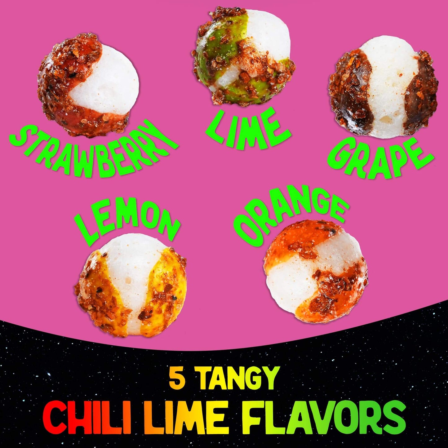 Premium Freeze Dried Candy - Chamoy Candy TikTok Sensation with Sweet & Spicy Tajin Chili Lime Seasoning Freeze Dried and Spicy Shipped in Box for Extra Protection - (8 Ounce) - Collins Global Snack Store